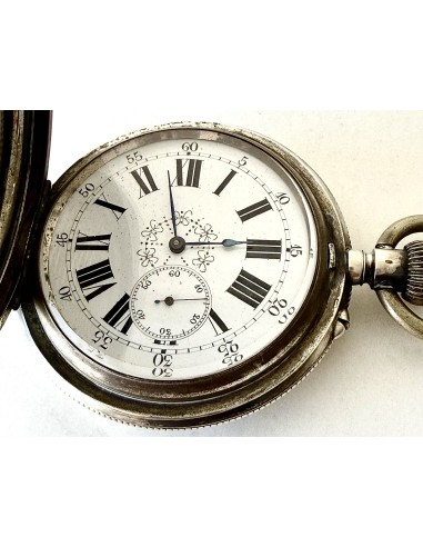 Antico orologio da tasca d'argento svizzero di grandi dimensioni in vendita
