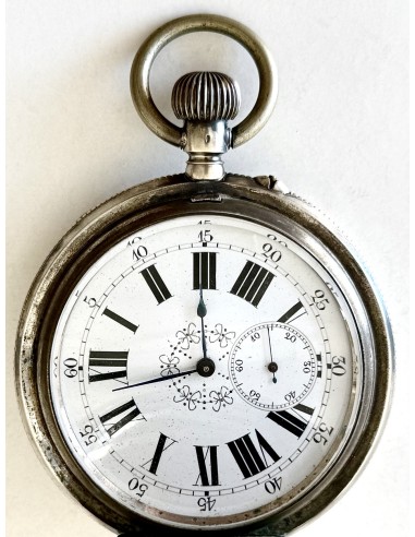 Antico orologio da tasca d'argento svizzero di grandi dimensioni in vendita