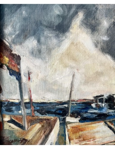 Juan Bautista Porcar Ripollés, "Port," oil on canvas.
