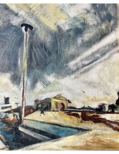 Juan Bautista Porcar Ripollés, "Port," oil on canvas.