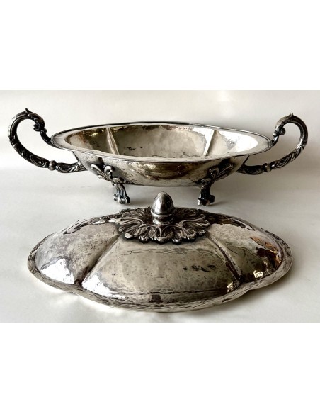 Sopera de plata española en venta de principios del siglo XIX contrastes visibles