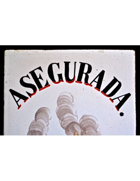 Azulejo valenciano "asegurada"