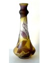 Jarrón de cristal Gallé, Francia principios del siglo XX.