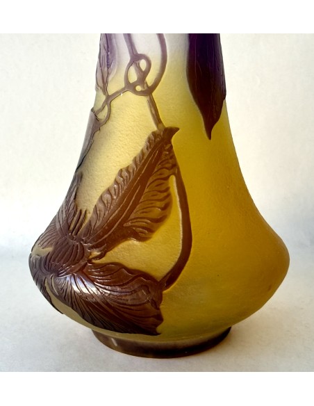Original Emile Gallé glass vase, France, early 20th on sale in Antiguart