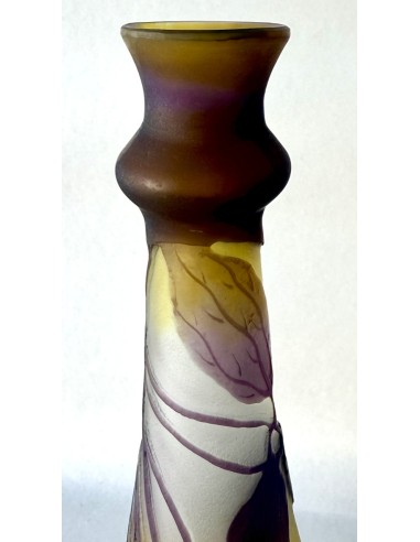 Jarrón de cristal Emile Gallé en venta, Francia principios del siglo XX.