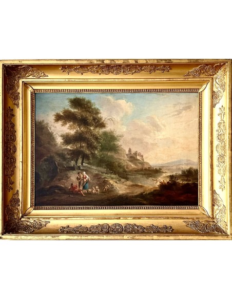 Jacques d'Arthois, paisaje fluvial, siglo XVII.