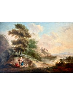 Jacques d'Arthois, paisaje fluvial, siglo XVII. 2