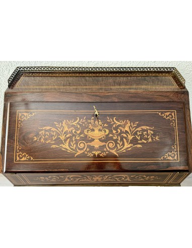 Mesa escritorio en madera de palosanto del siglo XIX, periodo Napoleón III.