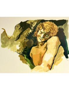 Renato Guttuso “Hombre dormido“, serigrafía. 2