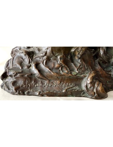 Charles Van Der Stappen, “Mujer entre olas”, bronce a cera perdida, 1890 circa.