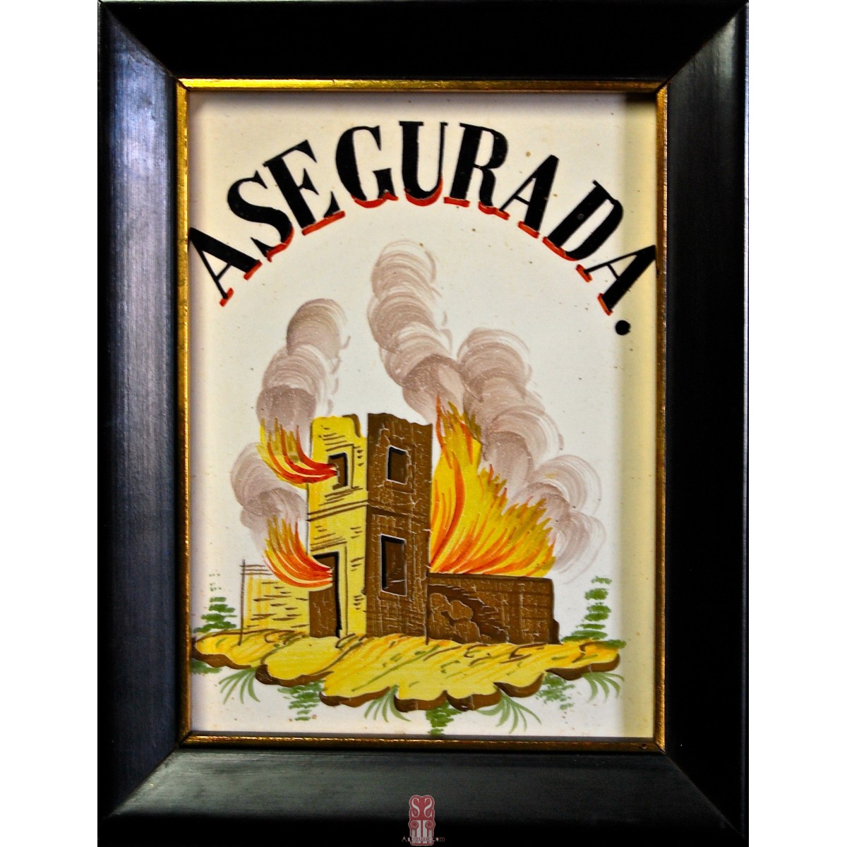 Azulejo valenciano "asegurada"