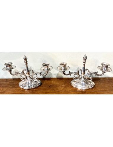 Coppia di candelabri d’argento sterling 925 Inghilterra primi del 900