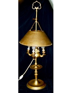 Lampara de aceite de bronce, siglo XIX. 2